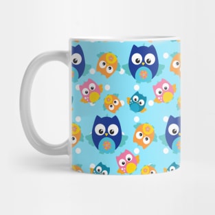 Cool Blue Owl Mug